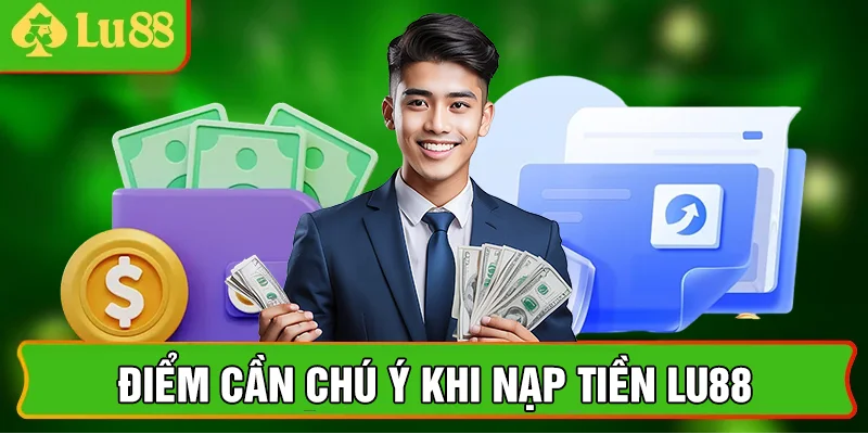 Điểm cần chú ý khi nạp tiền lu88
